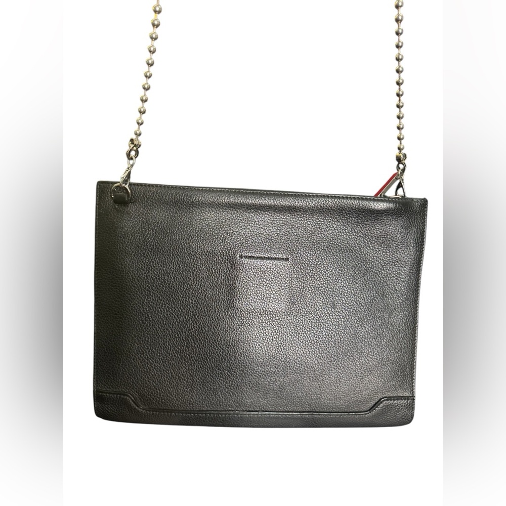 CHRISTIAN LOUBOUTIN Spike studs Sky porch Clutch bag/ 3 way Leather Black - Picture 3 of 13